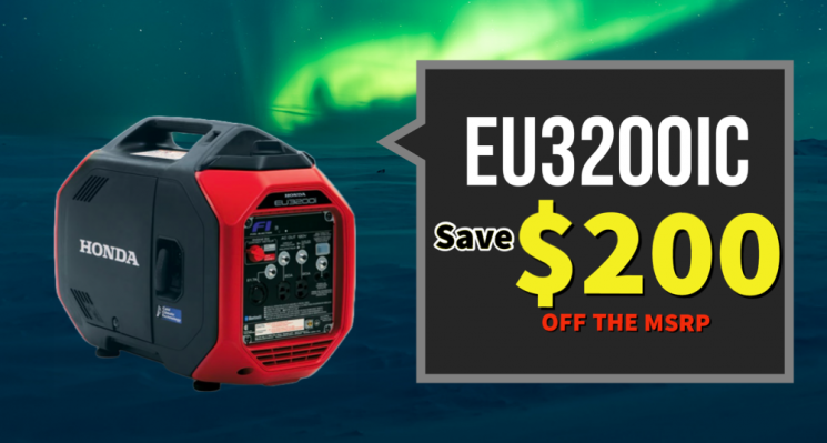 $200 Off MSRP on Honda EU3200IC Inverter Generator